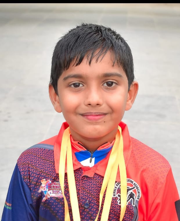 Trivandrum District Roller Skating Championship, Pranav P Nair won two gold medals and one silver medal